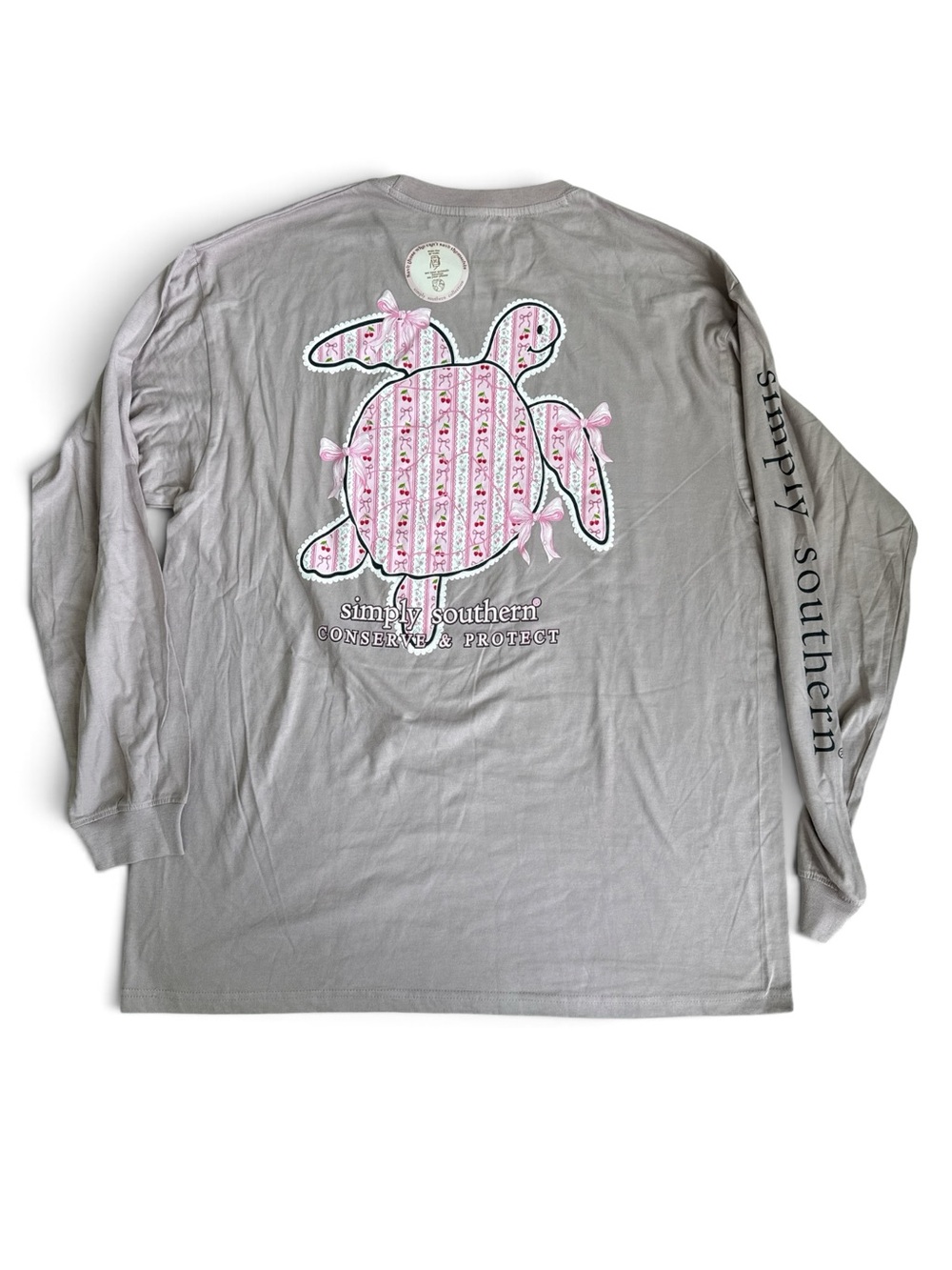 Simply Southern Turtle Tracker T-Shirt Light Purple long sleeve Size L
